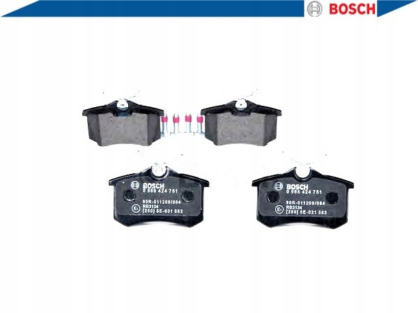 фото №3, Гальмівні колодки гальмівні vw задня golf vento bosch