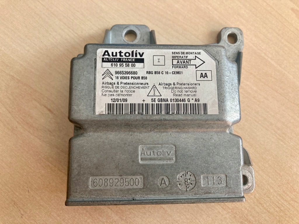 фото №1, Блок управления подушка безопасности citroen c4 picasso 9665396680