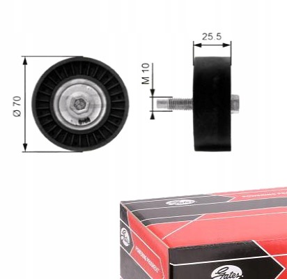 фото №1, Gates t36199 ролик напрямна / напрямна, ремінь клиновий зубчастий