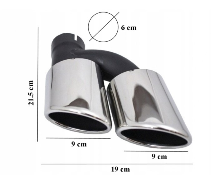 фото №9, Чорні наконечники вихлоп призначені ліва i праве do audi s3 s4 s5 s6 s7 s8