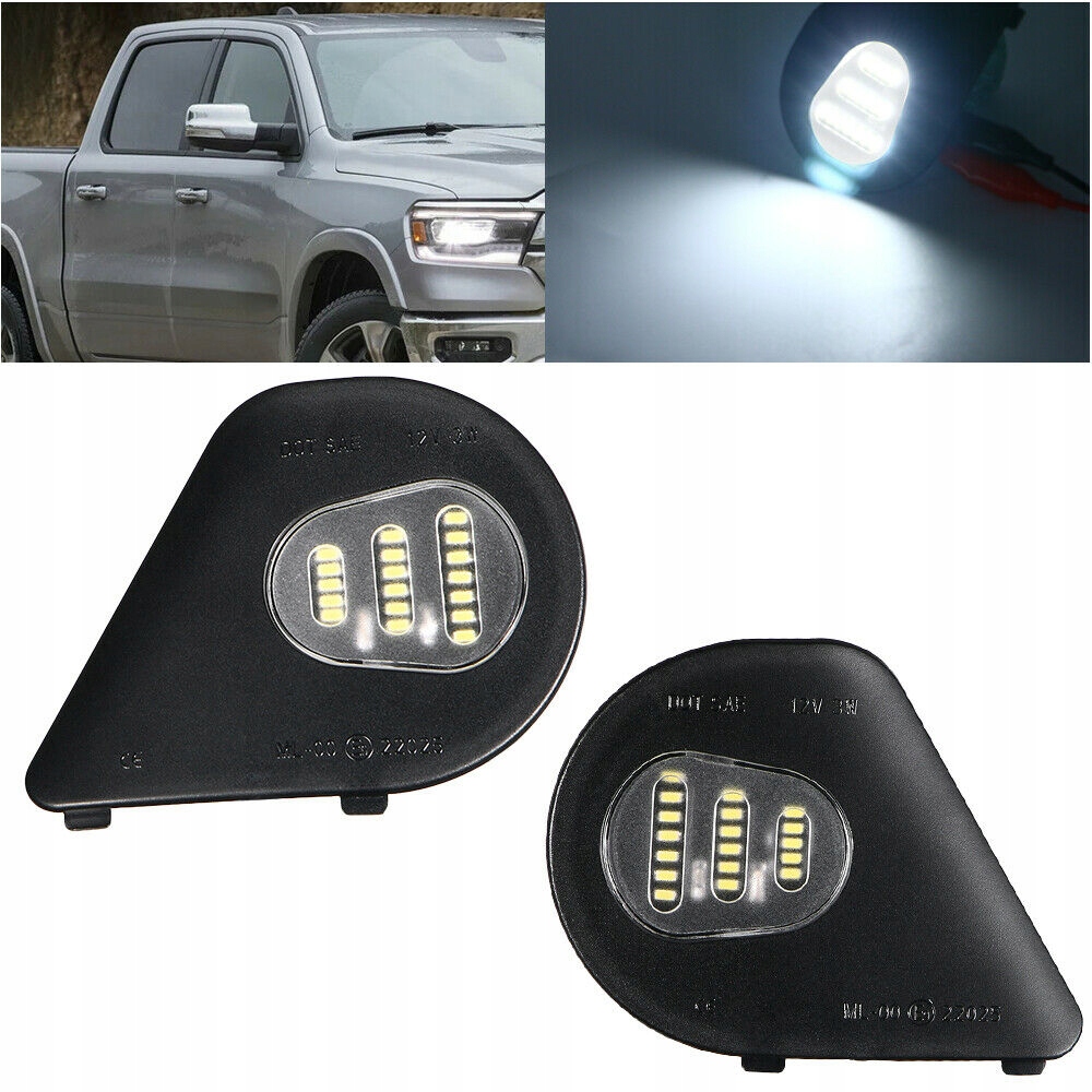 фото №7, Led фонари подсветка зеркал dodge ram 2010-2019 1500 2500 3500 4500