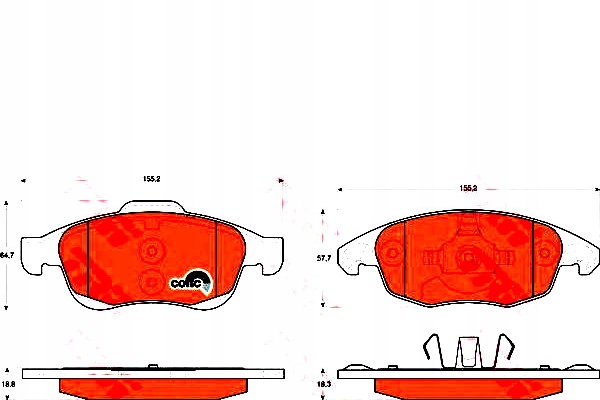 фото №1, Trw gdb1690 набор тормозных колодок тормозных, тормоза дисковые