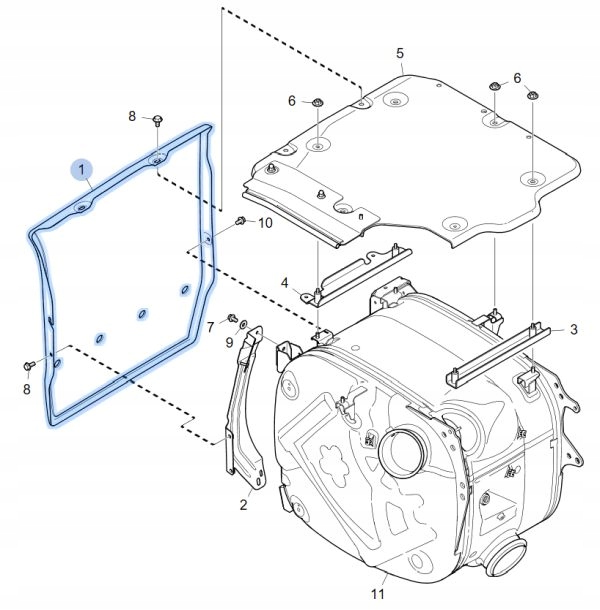фото №3, Защита глушителя катализатора scania p r g s ngt ngs 2820222 b-b