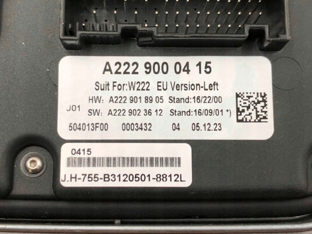 фото №9, Преобразователь модуль led левый a2229000415 do mercedes klasa s w222