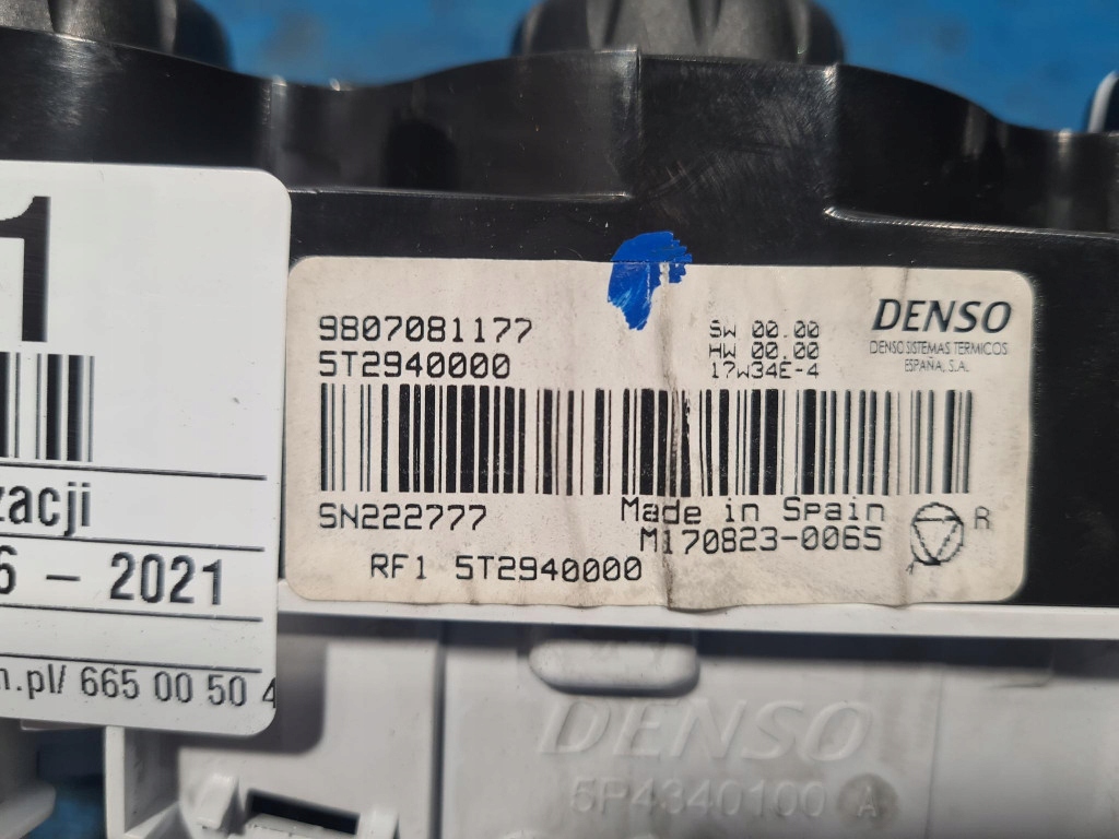 Peugeot 301 панель кондиционера 9807081177 kca fc1p Недорого