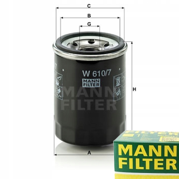 фото №1, Mann-filter w 610/7 фильтр масла
