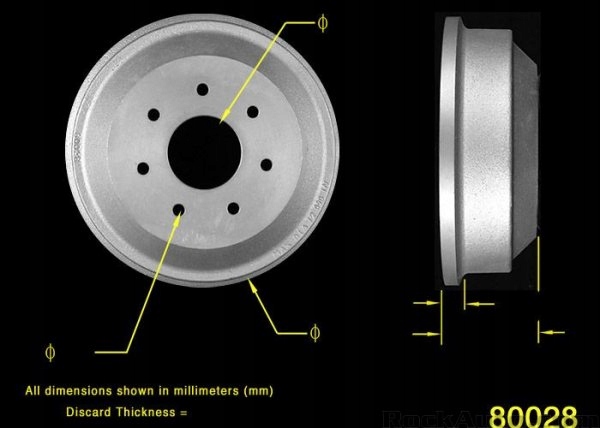 фото №1, Барабан тормозной ford f250 1997-1999