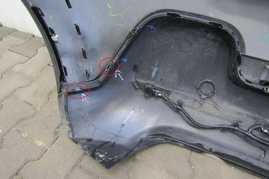 фото №8, Бампер задняя задний citroen c3 iii 16- 4xpdc + inst