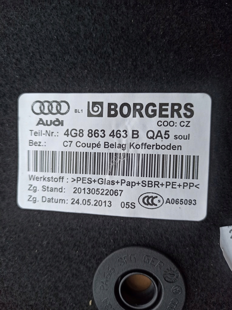 фото №6, Audi a7 підлога килимок обшивка багажника 4g8863463b