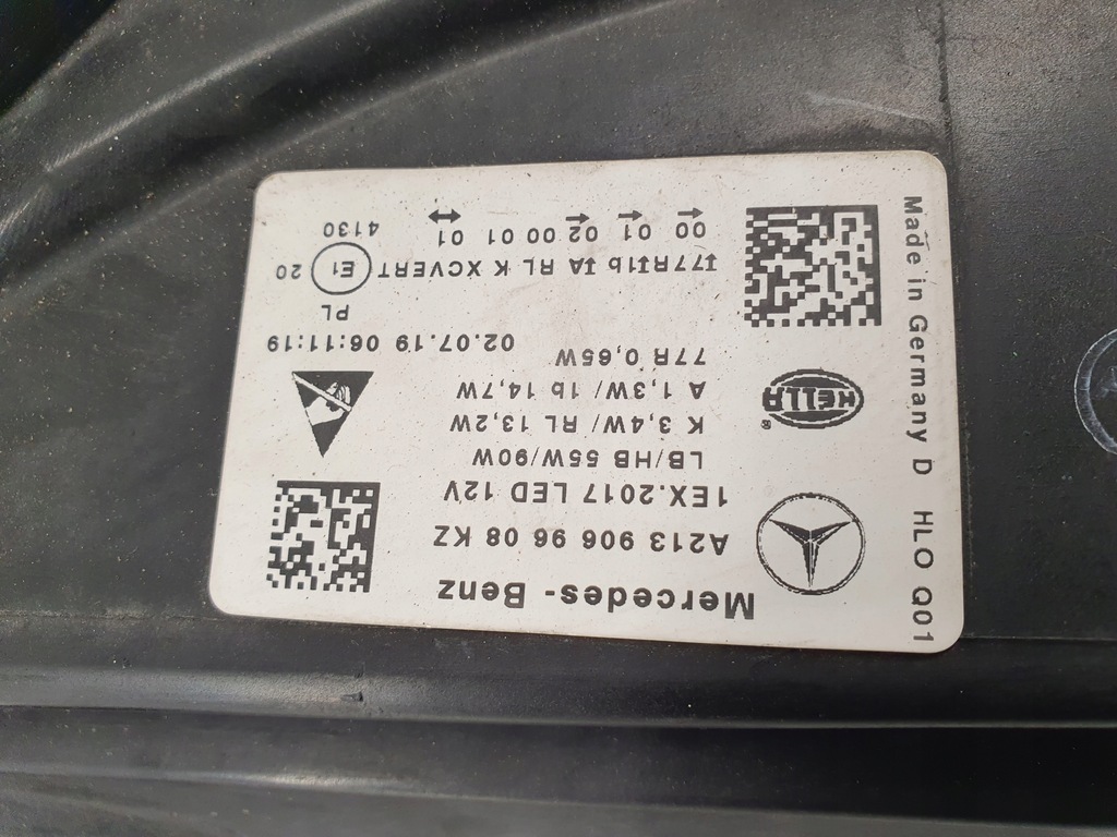 фото №12, Mercedes e klasa 213 led лампа правая передняя