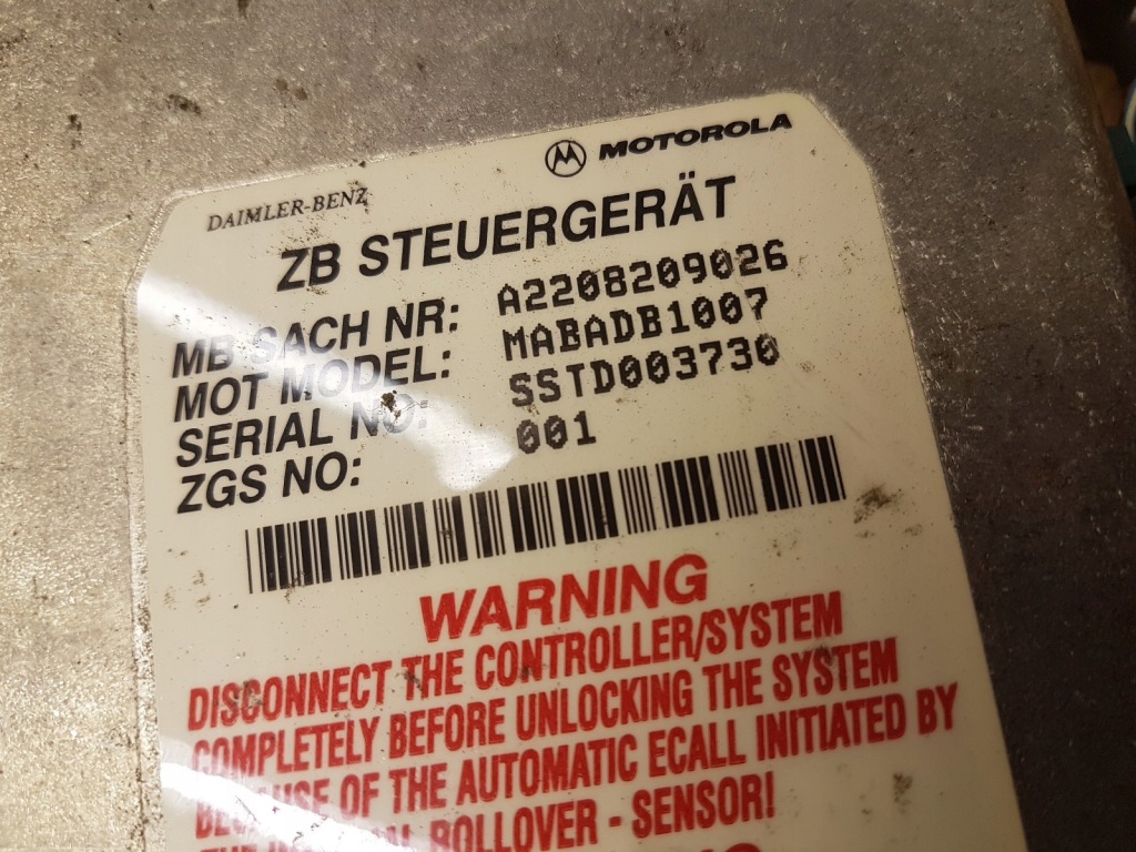 фото №4, Модуль блок керування sos mercedes w220