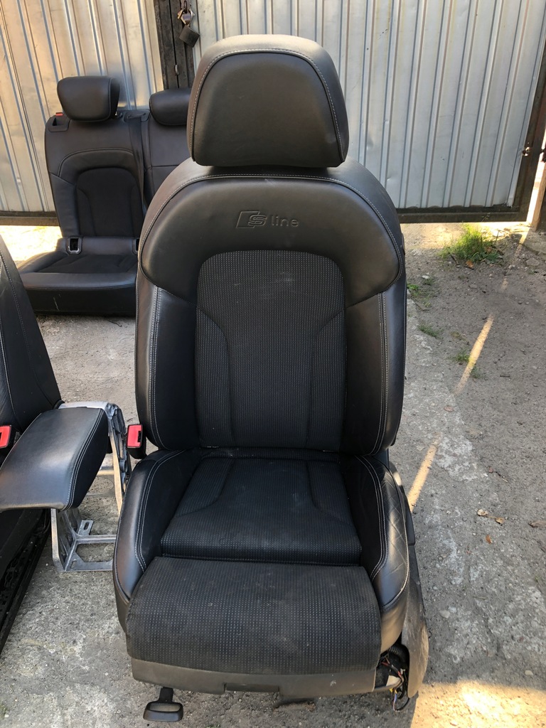 фото №7, Q3 8u 2010-2018r s-line сиденья кожа+ материал speed обшивки дверь комплект