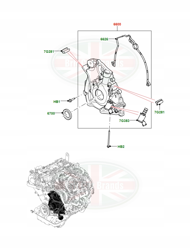 фото №4, Насос масла 3.0 v6 дизель land rover range rover lr096231 fw936600ad