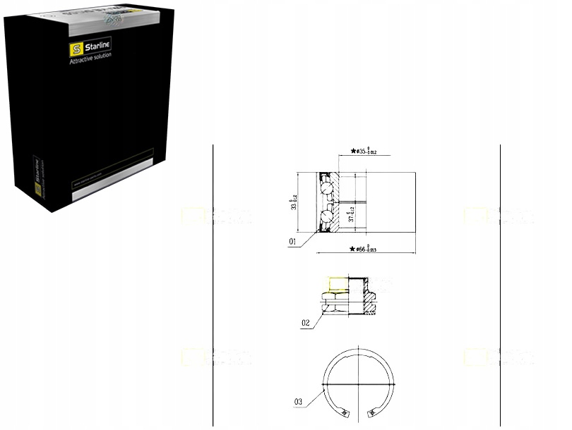 фото №1, Подшипник колеса комплект перед fiat cnq seicento panda