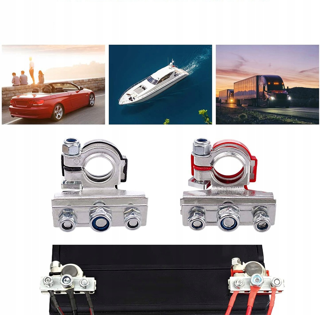 фото №7, Клеми do акумулятор комплект автомобіль 2szt супортів з'єднувач клема