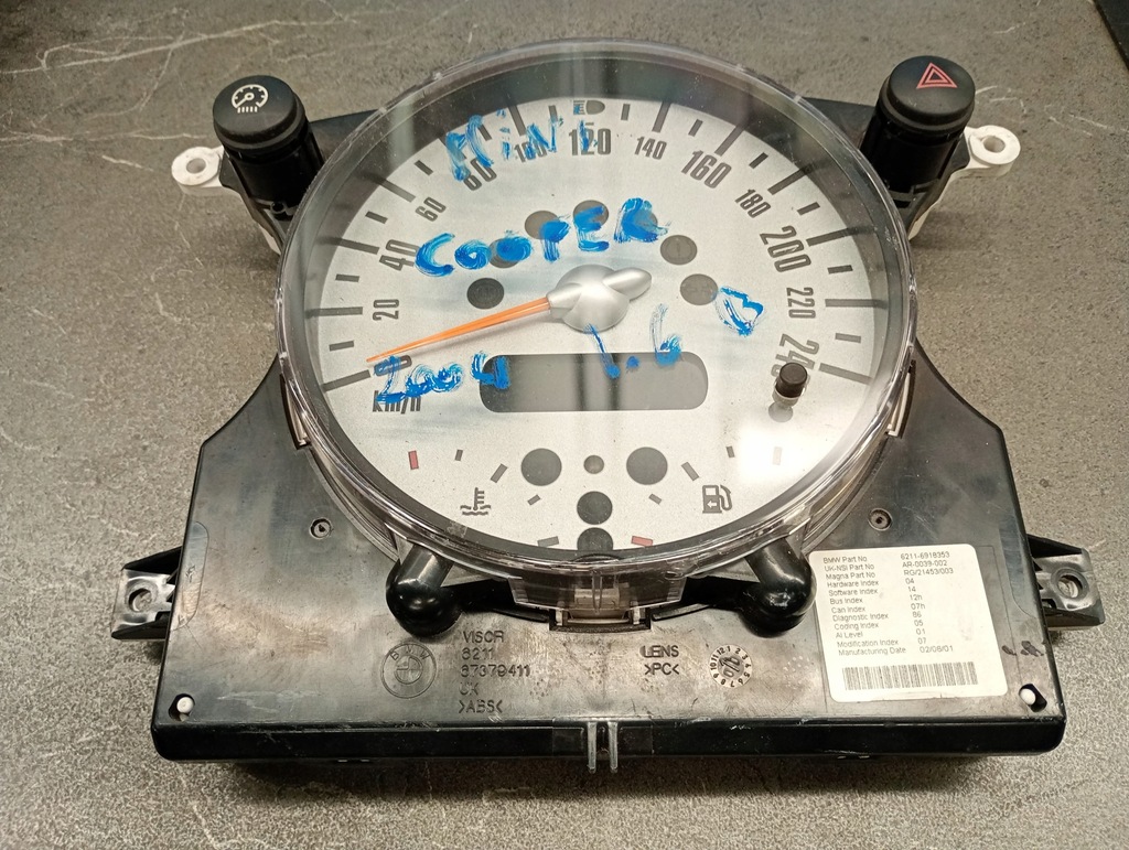 фото №1, 6918353 лічильник приладова панель mini cooper r50 r53 1.6b