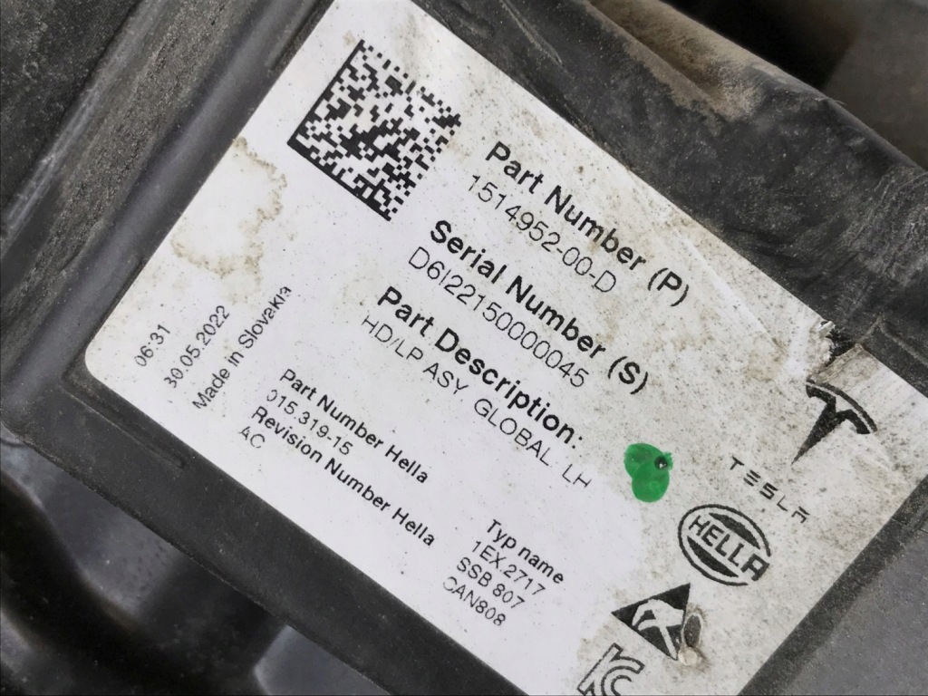 Tesla 3 рестайлинг  y фара перед передняя левая full led 1514952-00-d Доставка