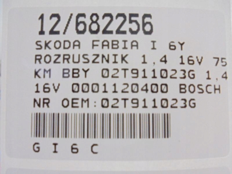 Fabia 1 стартер 02t911023g 1,4 16v 0001120400 Київ