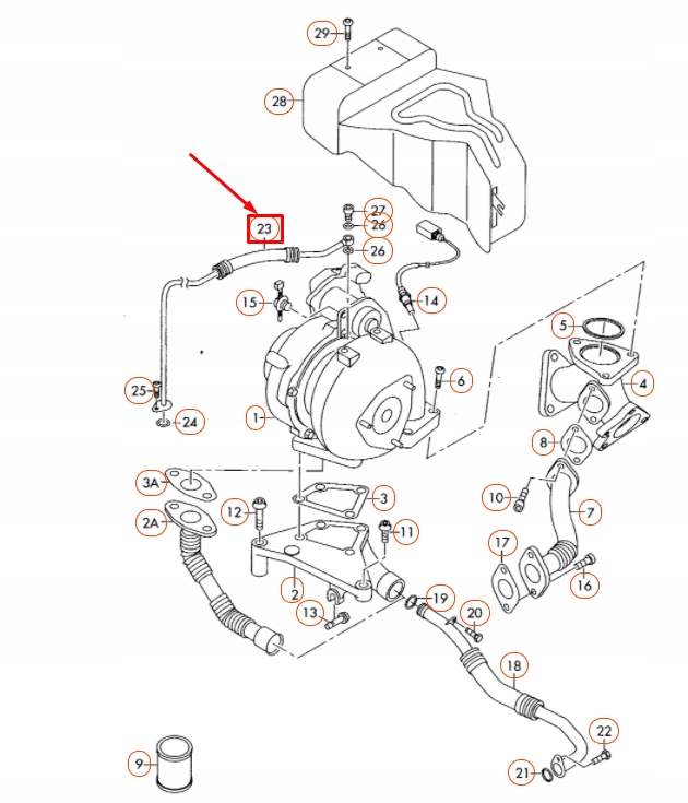 фото №7, Audi a4 b7 турбонагнітач feed oil труба 059145771n