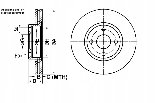фото №1, Ate 24.0124-0149.1 диск тормозная