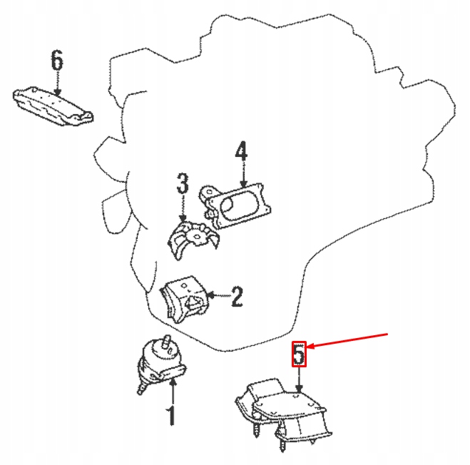 Lexus ls xf20 подушка коробки передач 1237150060 12371-50060oryginalna Недорого