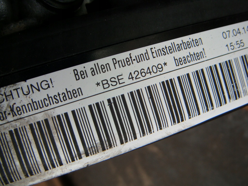 фото №8, Vw golf v plus 05-09 1.6 75kw/102km двигатель голый блок двигателя kod bse