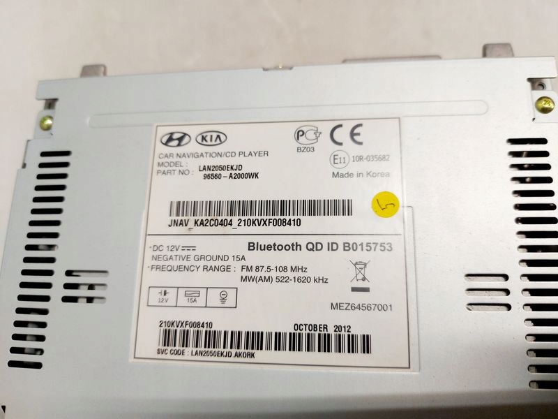 фото №8, Kia ceed ii 2 радио cd навигация 96560-a2000wk
