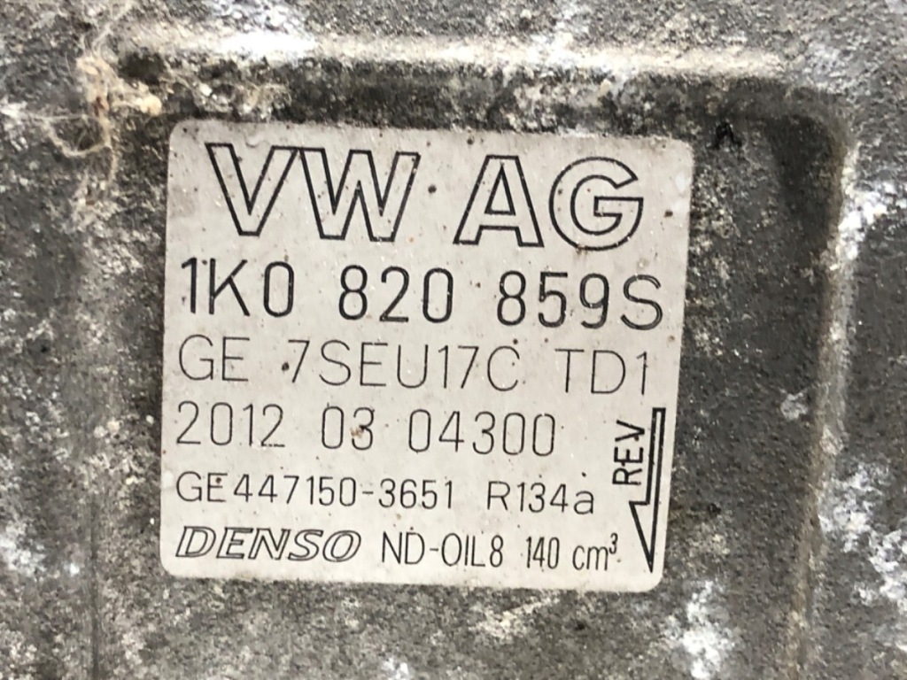 фото №5, Компрессор кондиционера skoda superb ii 1k0820859s 1.8 152km 09-15