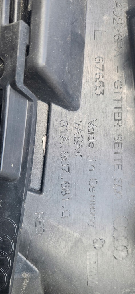 Решётки спойлер audi q2 бампер s-line 81a807681q 682q 81a807647k 81a807110c Недорого