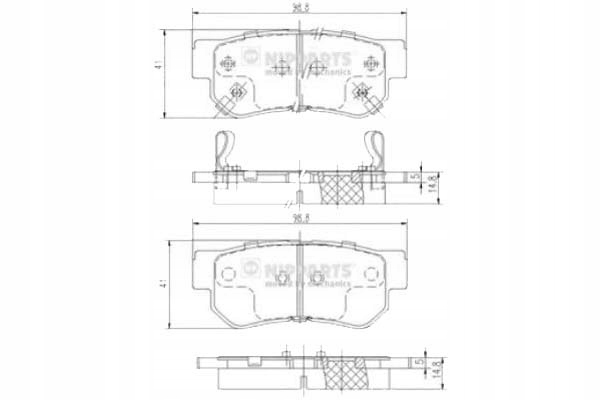 фото №1, Nipparts гальмівні колодки гальмівні hyundai elantra xd crd
