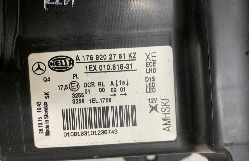 фото №11, Лампа левая передняя mercedes a klasa w176 bi ксенон левый перед