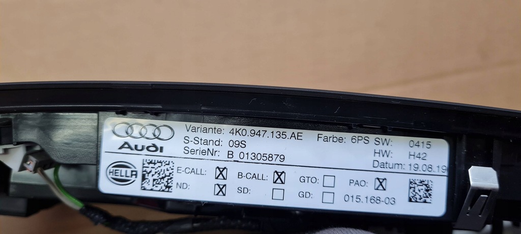 фото №15, A4 b9 8w lift лампа потолочный перед sline 4k0947135ae a5 8w