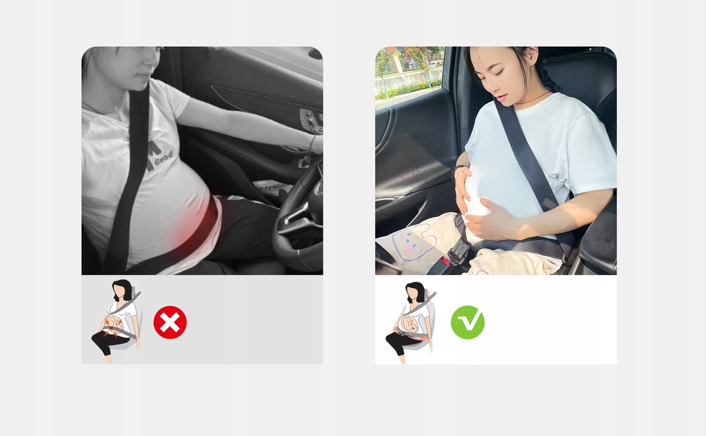 фото №12, Адаптер do ременів dla kobiet w ciąży pas безпеки smart універсальний