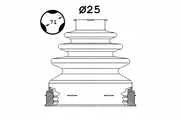 фото №1, Sasic захист шарнір перед всередині volvo c30 c70 i c70 ii s40 ii