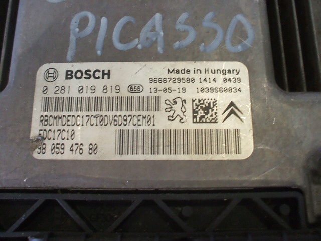 фото №5, Citroen c3 picasso замок зажигания бортовой компьютер двигателя