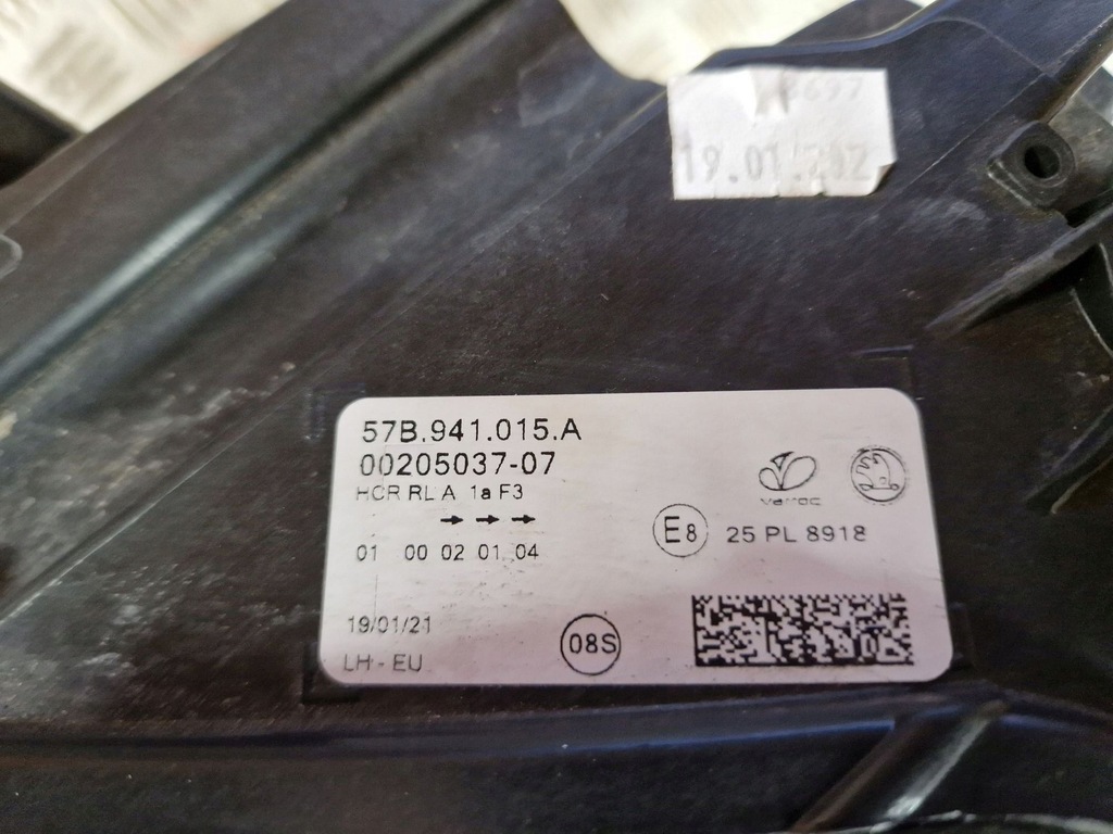 фото №12, Лампа левая lub передняя обычная skoda karoq 2017r-