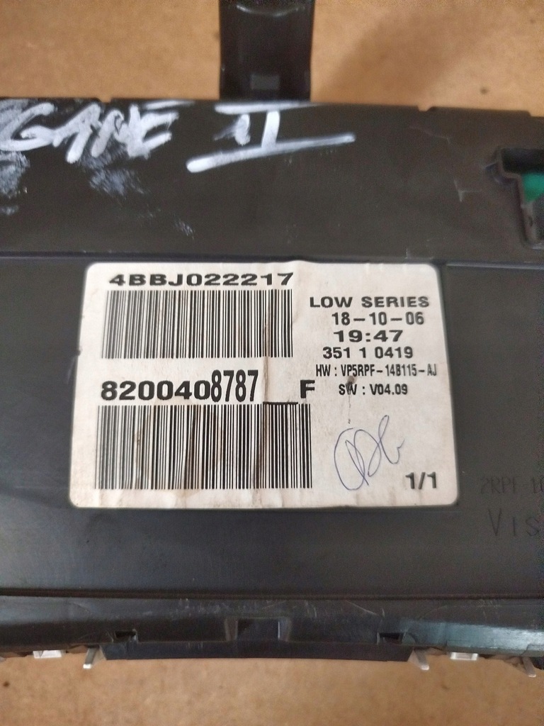 фото №3, Лічильник спідометр renault megane ii 8200408787