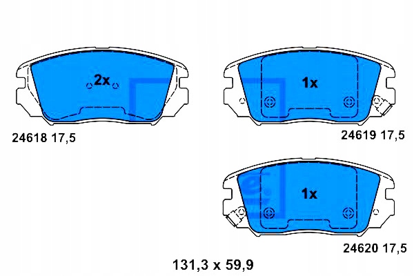 фото №1, Ate тормозные колодки тормозные hyundai grandeur 3.3 tg