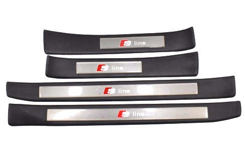 фото №1, Audi a4 b6 s-line комплект молдинг накладки накладки пороговые внутреннее