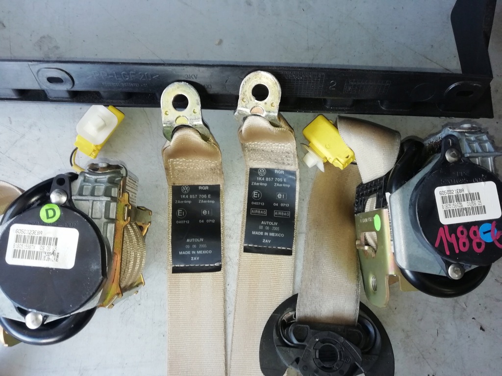фото №9, Vw jetta 1k1 консоль, подушка безопасности+ модуль, ремни l+pr