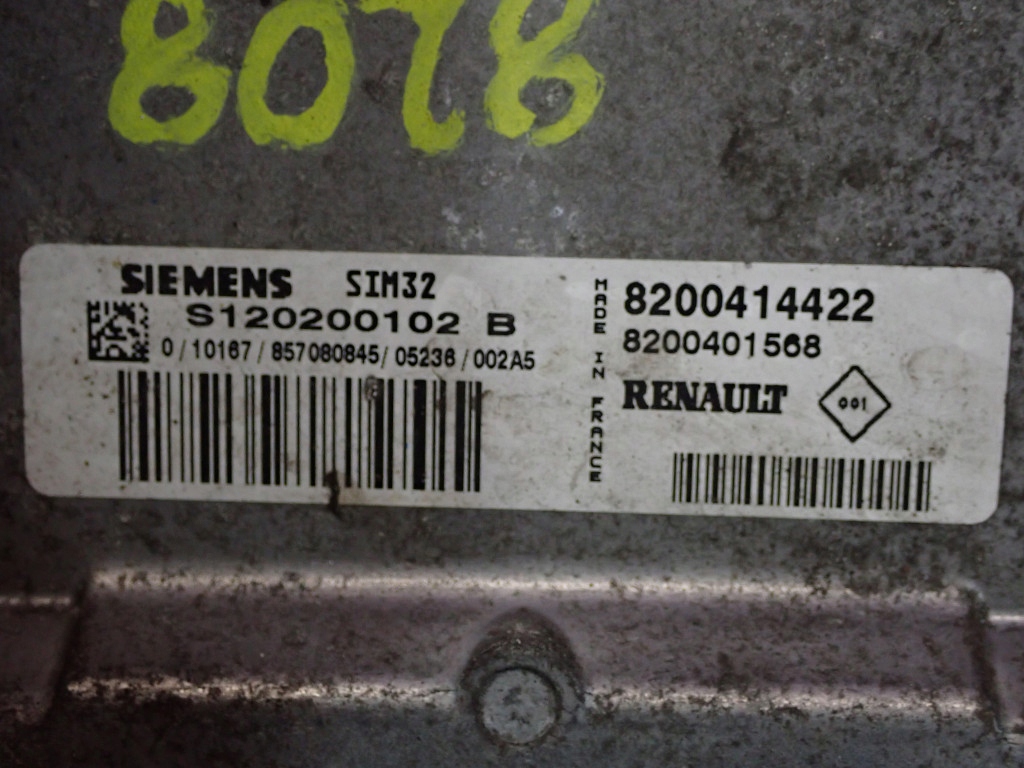 фото №6, Renault modus 04-07 1.2 75km бортовой компьютер двигателя 8200414422 8200401568
