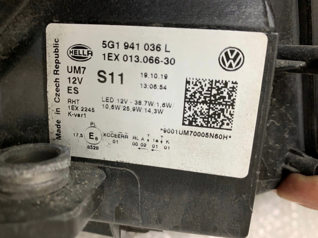 фото №10, Лампа правий перед права vw golf vii lift full led