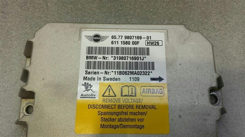 фото №3, Mini countryman s r60 safety module ecu 9807169 air керування unit srs