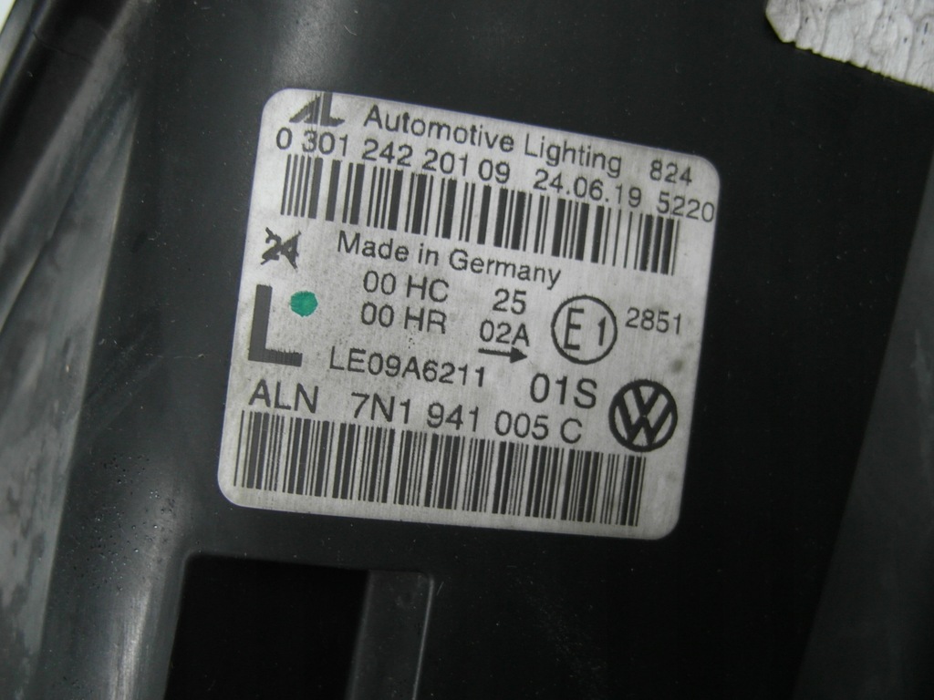 фото №9, Vw sharan звичайна idealna лампа передня ліва 7n1941005c nr72