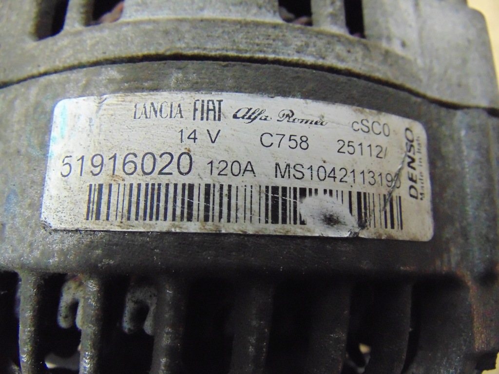 фото №11, Генератор opel combo d 1.3 cdti 51916020 120a