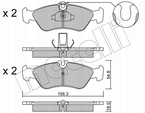 фото №3, Тормозные колодки тормозные задняя mercedes sprinter 95-05 vw lt