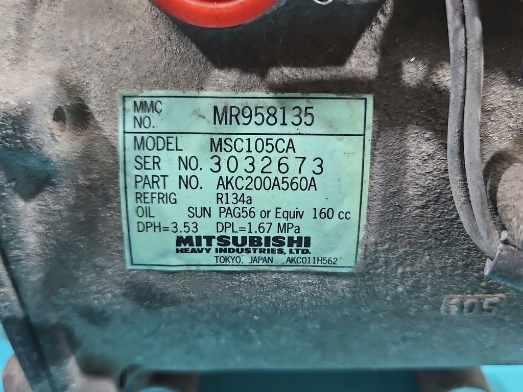 фото №6, Компрессор кондиционера компрессор mitsubishi grandis mr958135 msc105ca