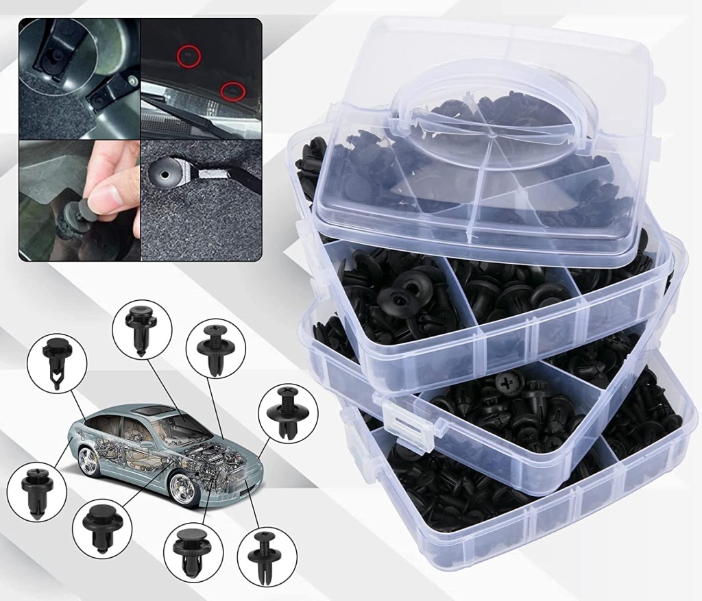 Кліпси автомобільні кліпси штифти до автомобіля оббивка 900 штук демонтаж монтаж Оригінал