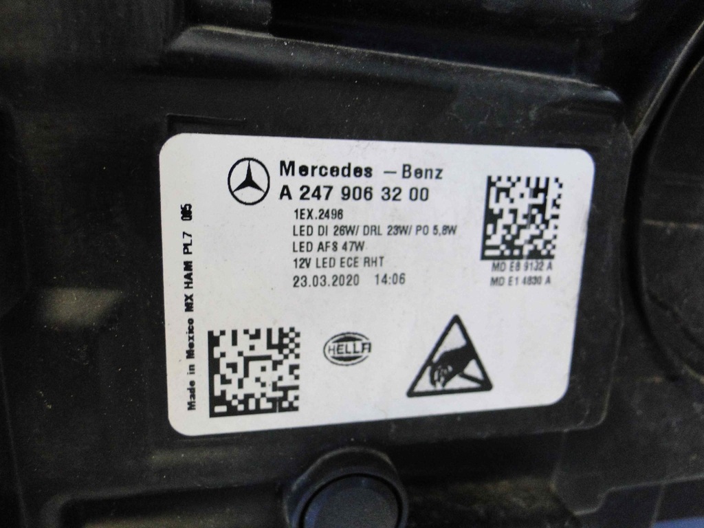 фото №14, Mercedes glb x247 247 amg kompletny перед бампер капот крила лампа 787