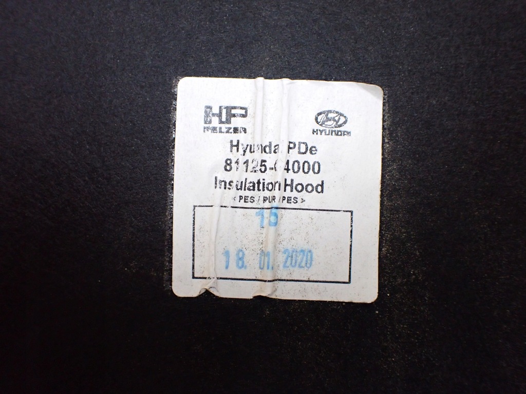 фото №9, Шумоизоляция капот hyundai i30 iii 2020 europa 81125-g4000
